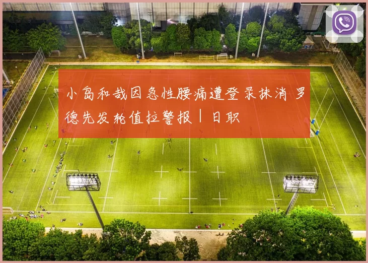 小岛和哉因急性腰痛遭登录抹消 罗德先发轮值拉警报｜日职