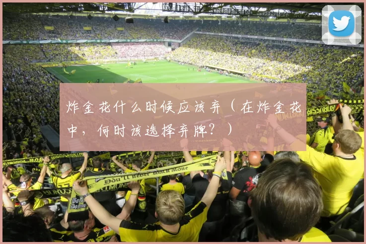 炸金花什么时候应该弃（在炸金花中，何时该选择弃牌？）
